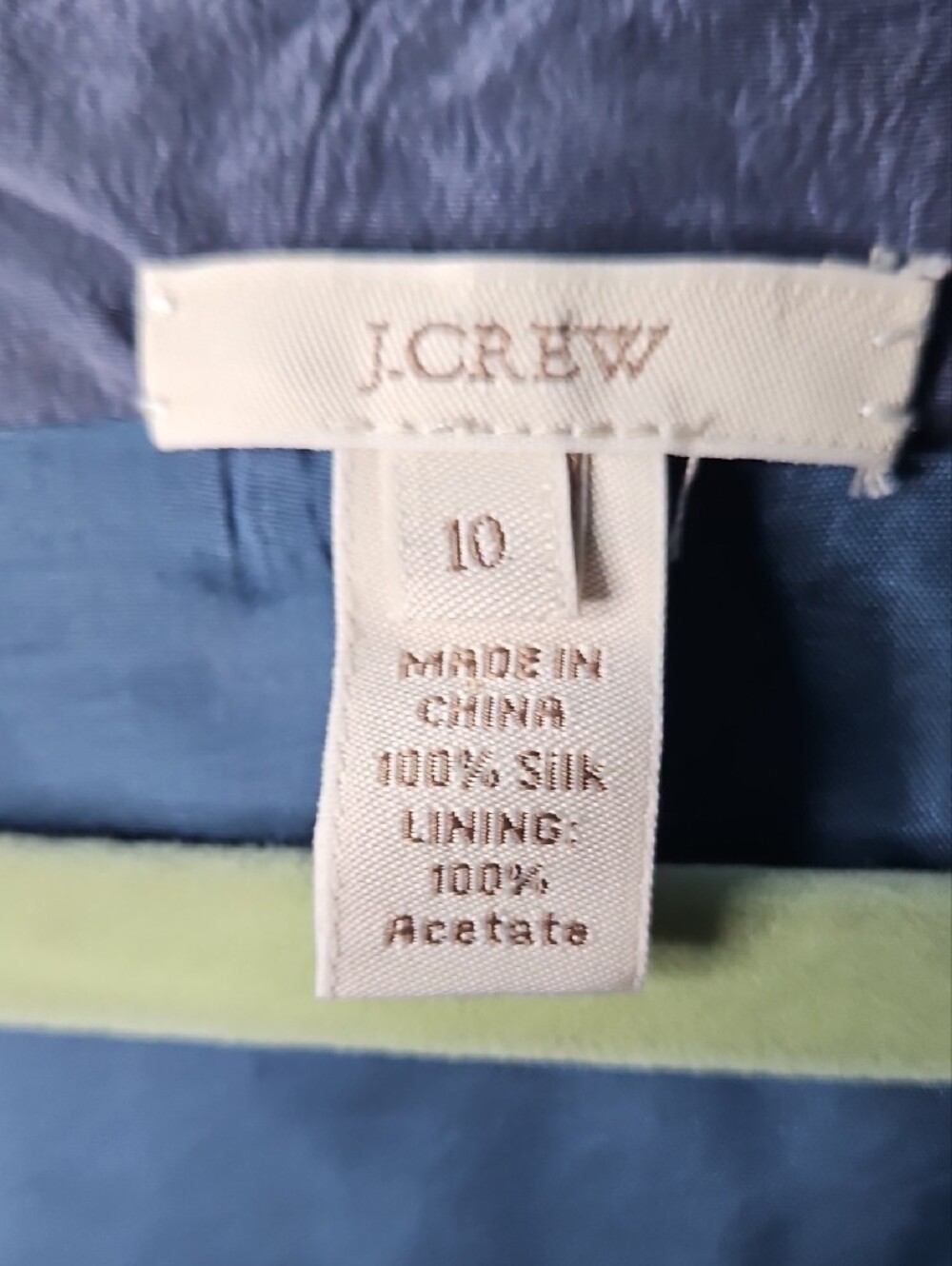 J. Crew Blue Ruffle V-Neck Mini Silk Dress 10 - Picture 4 of 11